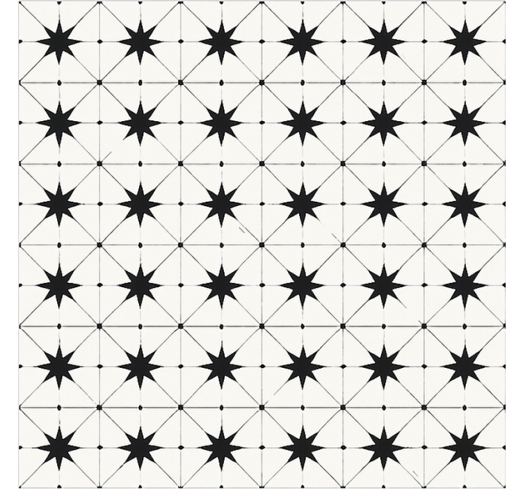 Encaustisch sterpatroon vinyl tapijt eetkamer - TenStickers