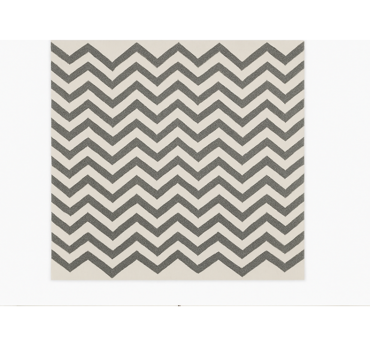 Chevron zigzagpatroon vinyl tapijt eetkamer - TenStickers