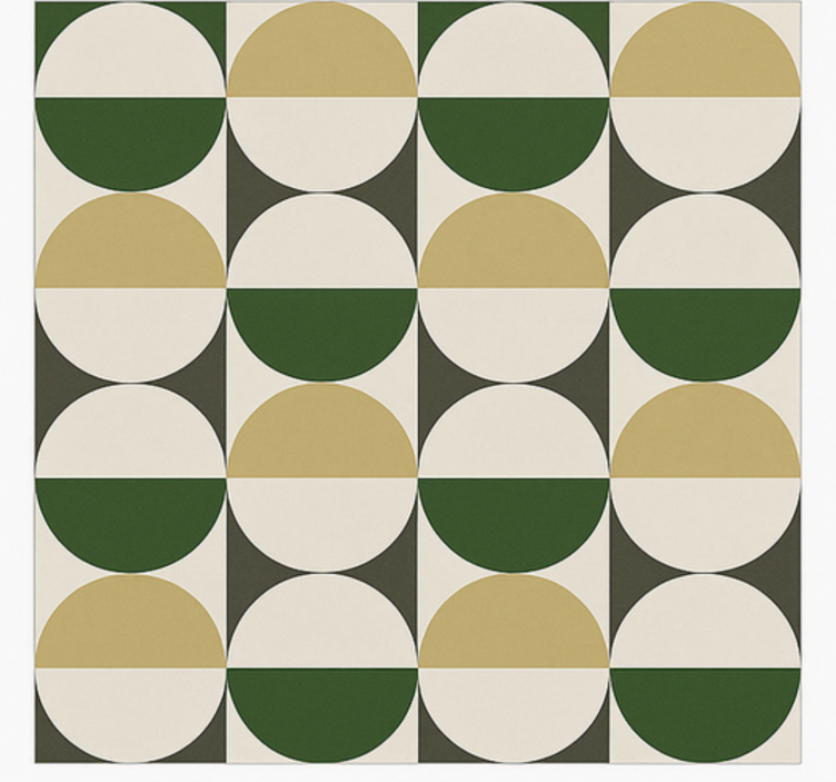 Vinyl tapijt eetkamer cirkelvormig patroon - TenStickers