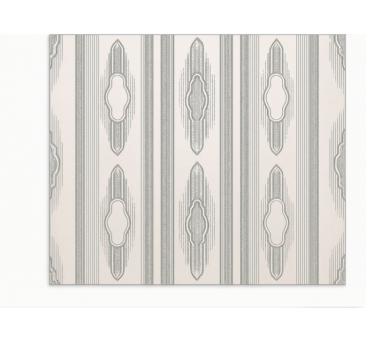 Ingewikkelde etnische geometrie vinyl tapijt eetkamer - TenStickers