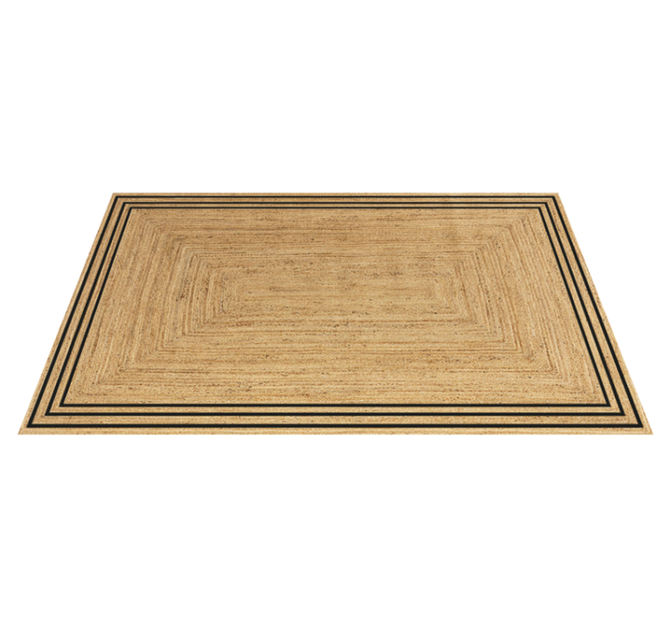 Vinyl vloerkleed keuken natuurlijke jute textuur - TenStickers