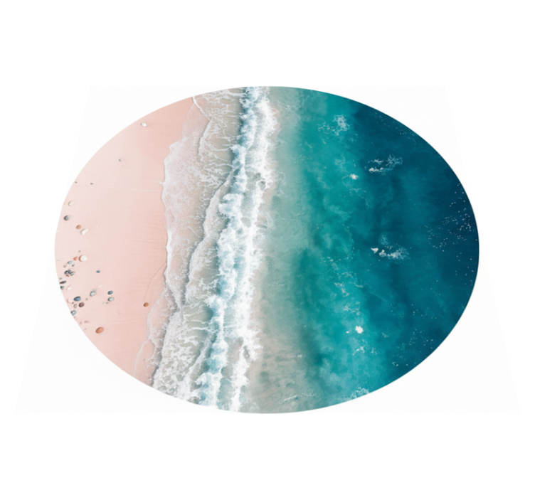 Vinyl tapijt woonkamer de strandcirkel - TenStickers