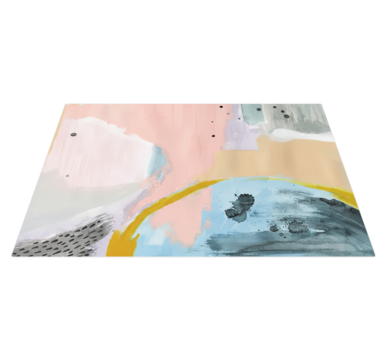 Vinyl tapijt woonkamer kleurrijke kunst - TenStickers