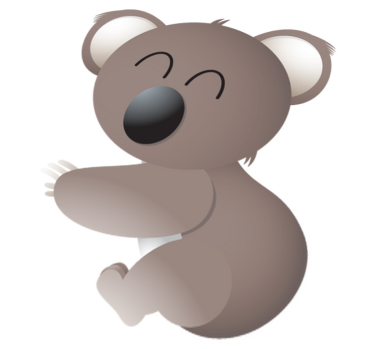 Dieren vinyl tapijt happy koala - TenStickers