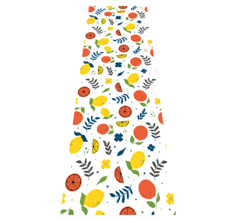 Dieren vinyl tapijt citrusvruchten met bladeren - TenStickers