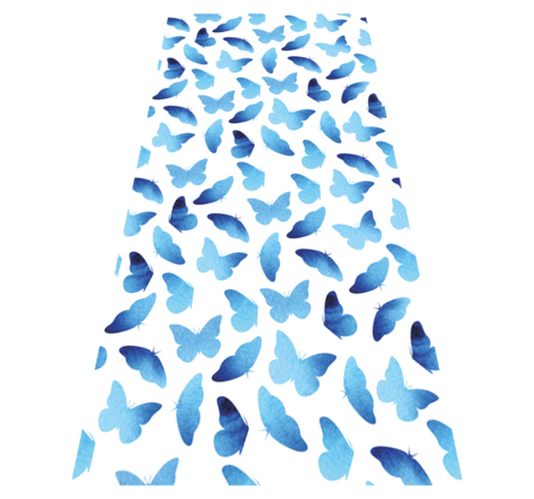 Dieren vinyl tapijt geschilderde vlinders - TenStickers