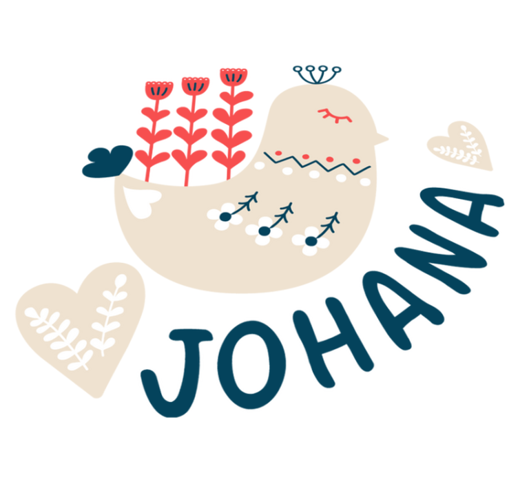 Dieren vinyl tapijt gepersonaliseerd met noorse sneeuwvogel - TenStickers