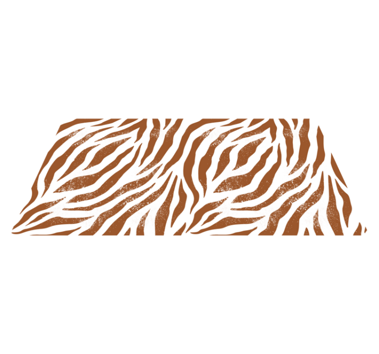 Dieren vinyl tapijt bruin zebra dierenprint - TenStickers