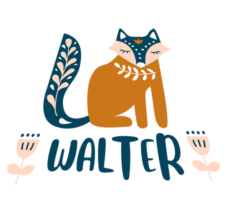 Dieren vinyl tapijt vos karakter illustratie - TenStickers