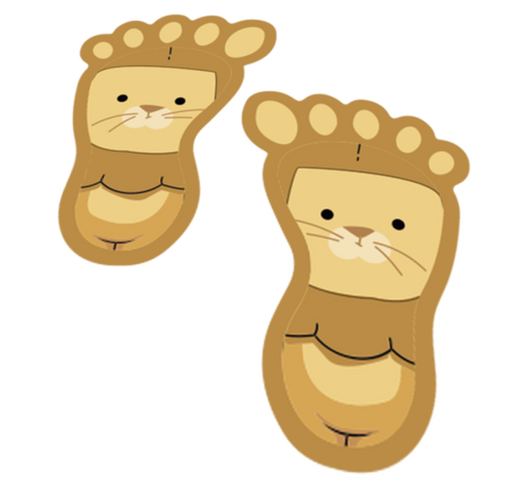 Dieren vinyl tapijt schattige dierenafdrukken - TenStickers