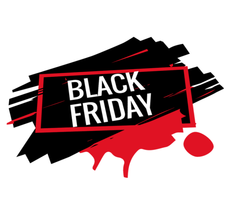 Black friday vinyl tapijt moderne sticker - TenStickers