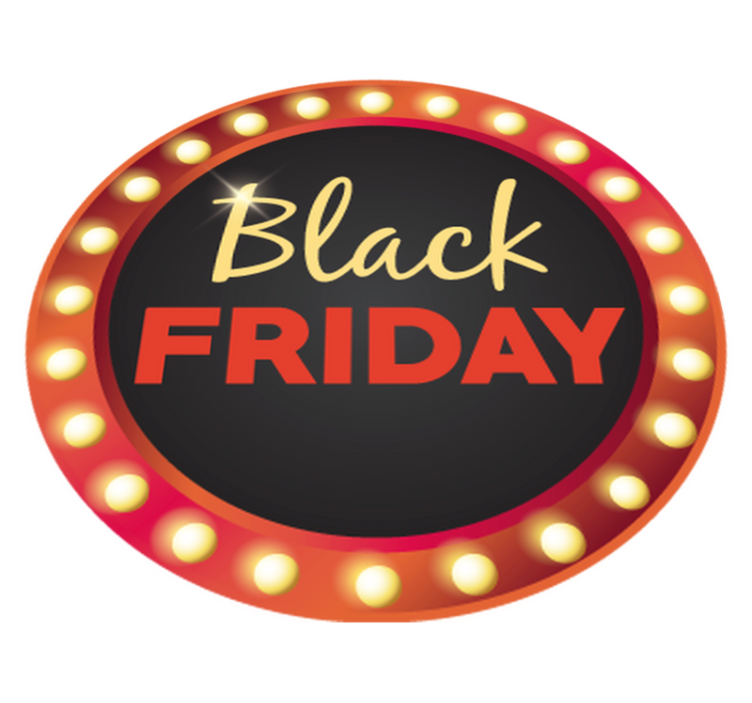 Black friday vinyl tapijt rode ronde promotie - TenStickers