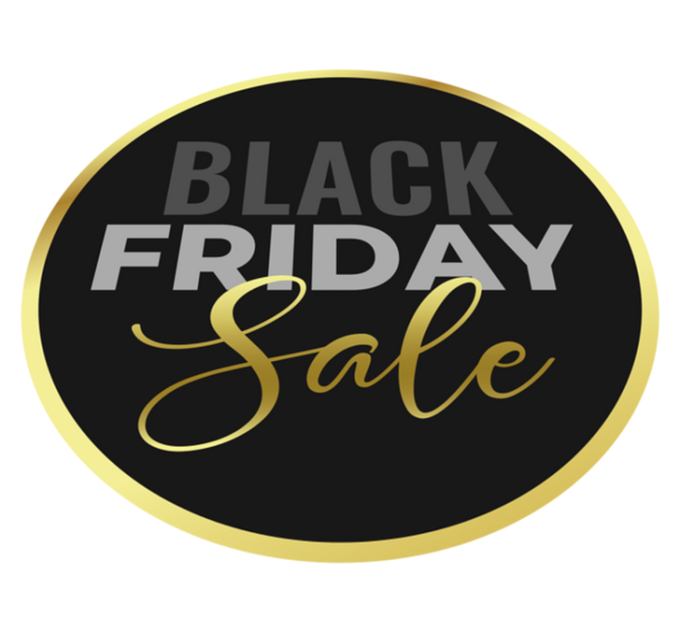Black friday vinyl tapijt gouden achtergrond - TenStickers