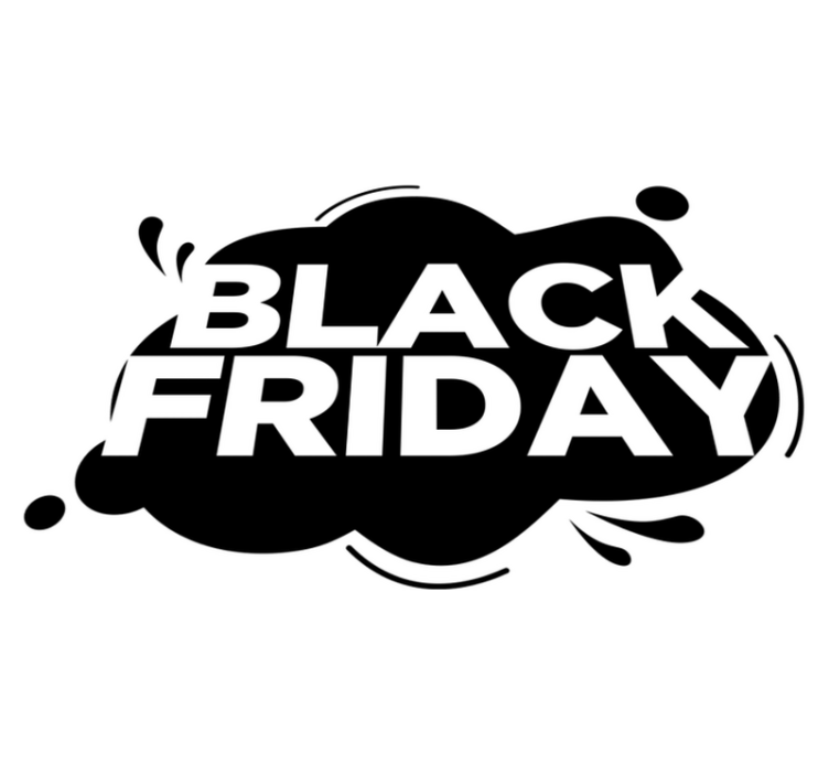 Black friday vinyl tapijt verfspetter - TenStickers