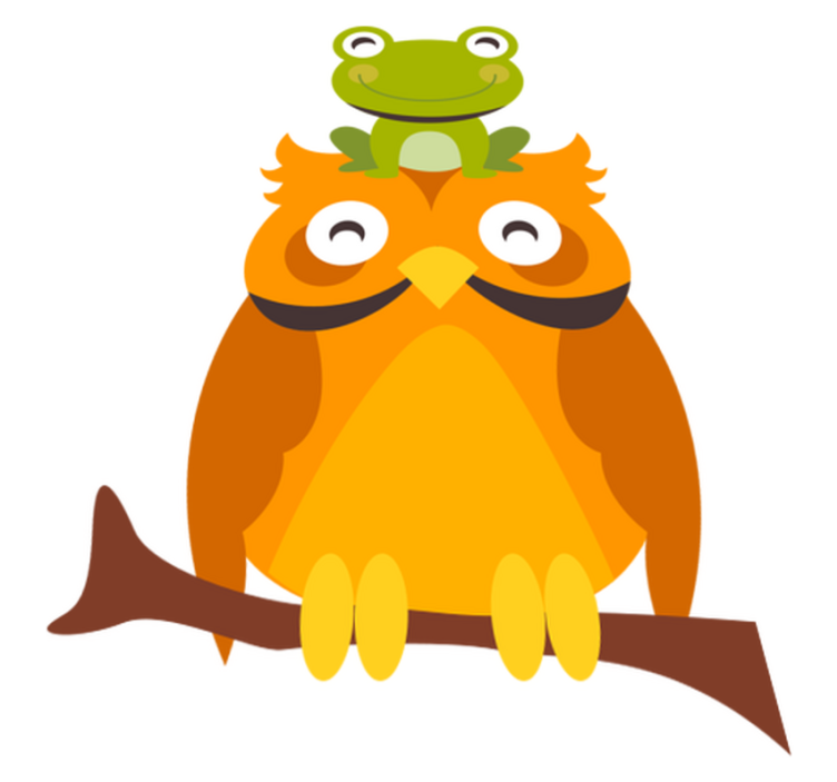 Dieren vinyl tapijt met speelse dierenfiguren - TenStickers