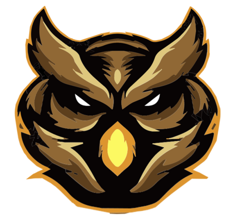 Dieren vinyl tapijt fierce uil embleem - TenStickers