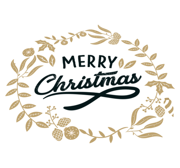 Vinyl tapijt kerstmis bloemengestikt - TenStickers