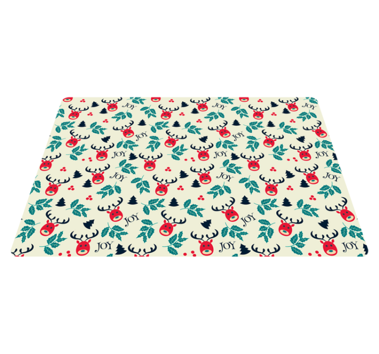Vinyl tapijt kerstmis joy en rendier laptop - TenStickers