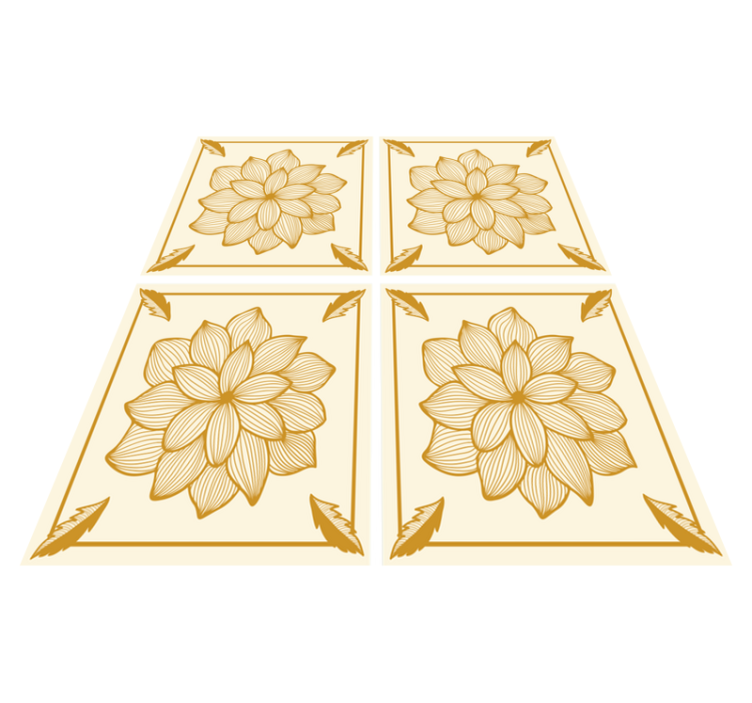 Vinyl tapijt bloemen en planten floral bandada paisley - TenStickers