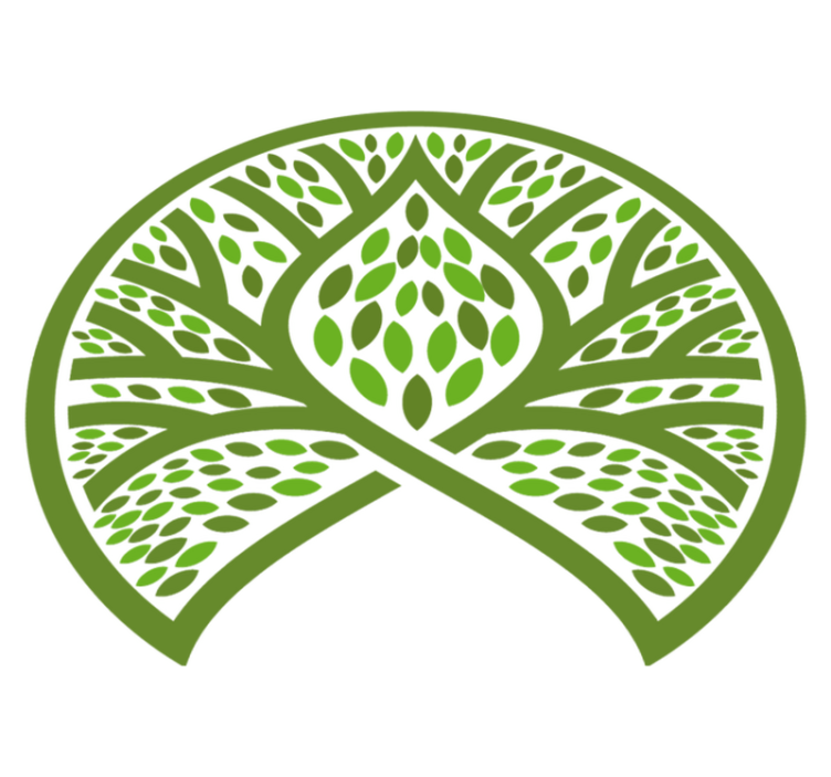 Vinyl tapijt bloemen en planten bladerige natuurembleem - TenStickers