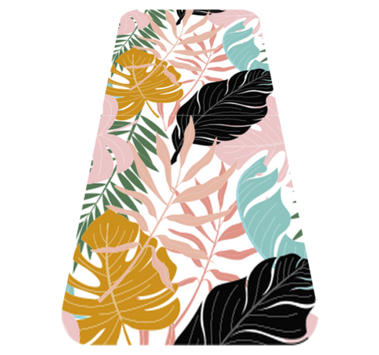 Vinyl tapijt bloemen en planten kleurrijk abstract bloemmotief - TenStickers