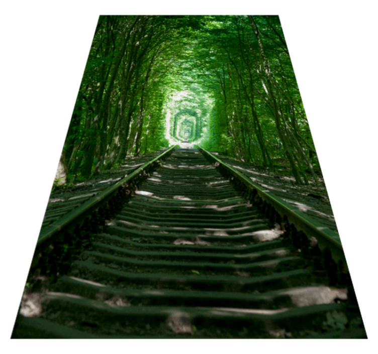 Vinyl tapijt bloemen en planten sporen en bomen - TenStickers