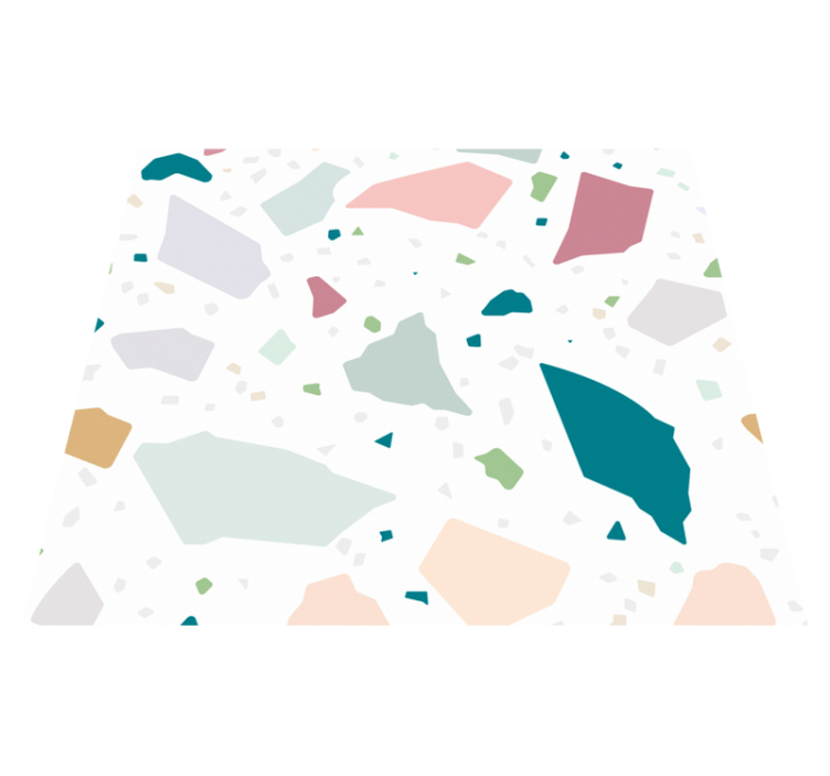 Vinyl vloerkleed keuken met mediterraan terrazzo patroon - TenStickers