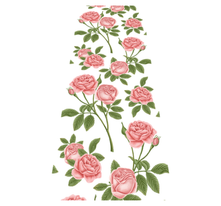 Vinyl vloerkleed keuken bloemenprint rozen - TenStickers