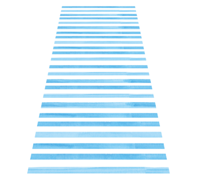 Vinyl vloerkleed keuken in blauw gestructureerd ruitpatroon - TenStickers