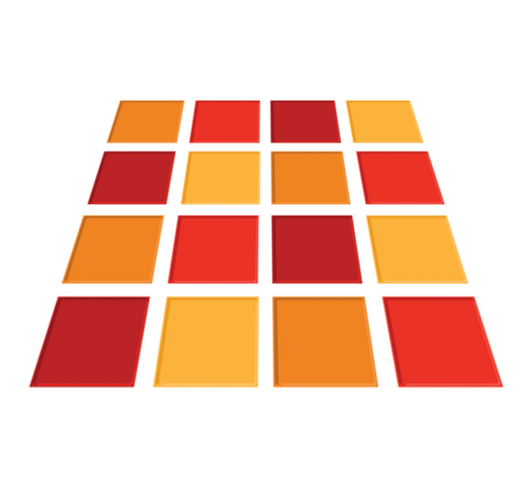 Vinyl vloerkleed badkamer warmte tegels - TenStickers