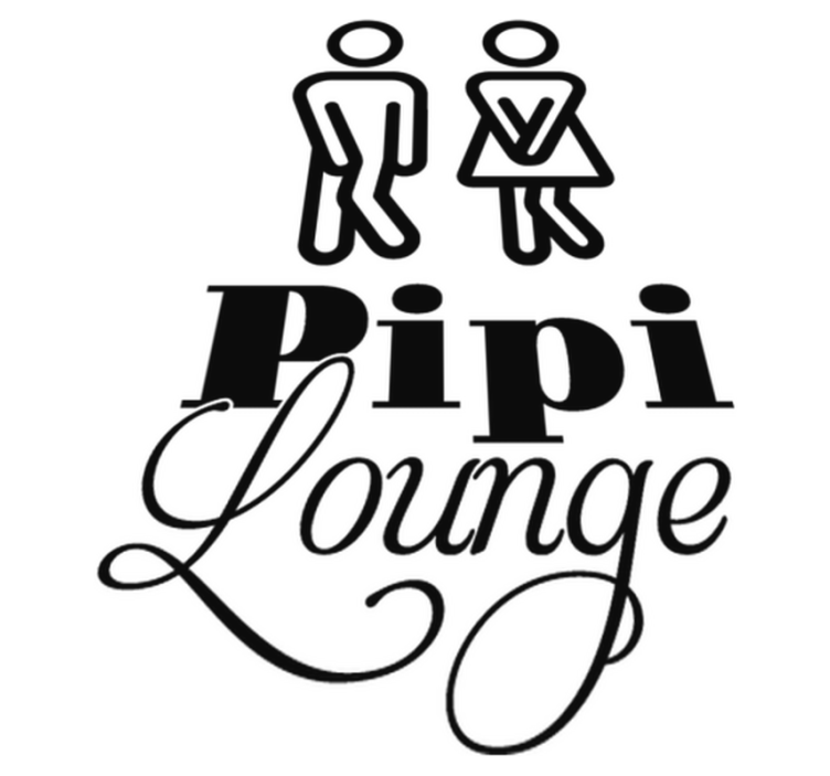 Vinyl vloerkleed badkamer pipi lounge - TenStickers