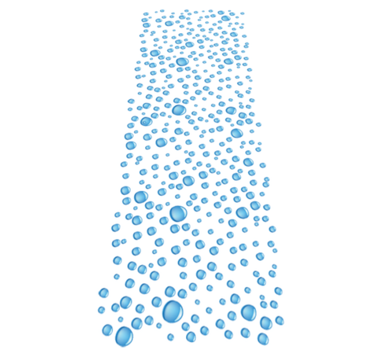 Vinyl vloerkleed badkamer waterdruppels - TenStickers