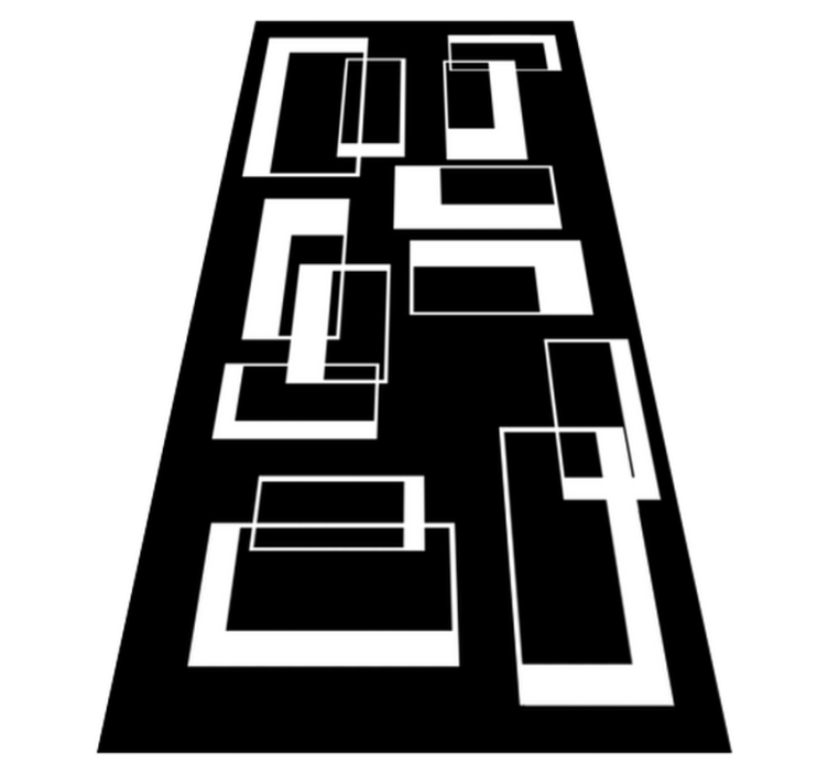 Vinyl vloerkleed badkamer minimalistische rechthoeken - TenStickers