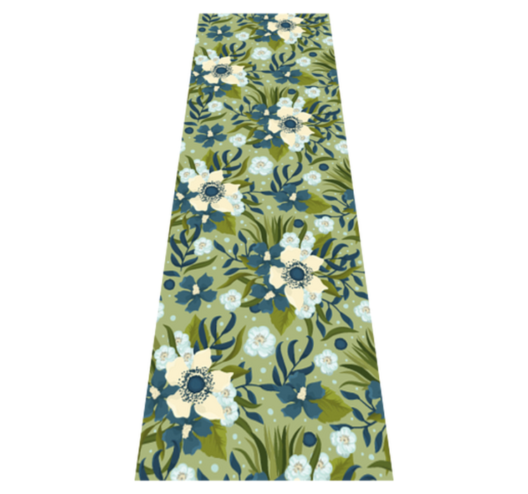 Vinyl tapijt bloemen en planten bloemenpatroon - TenStickers