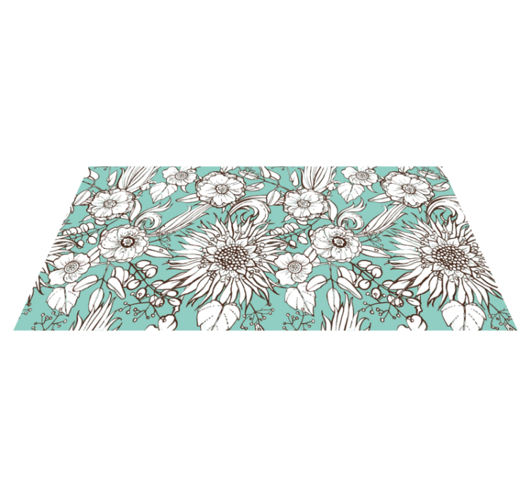Vinyl tapijt bloemen en planten floral motieven collectie - TenStickers