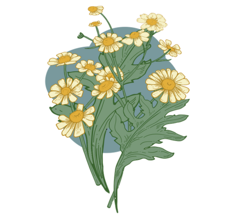 Vinyl tapijt bloemen en planten vivid bloom compositie - TenStickers