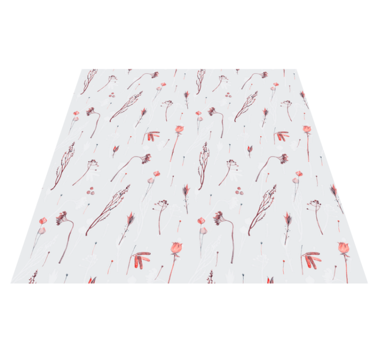 Vinyl tapijt bloemen en planten fijn bloemmotief - TenStickers