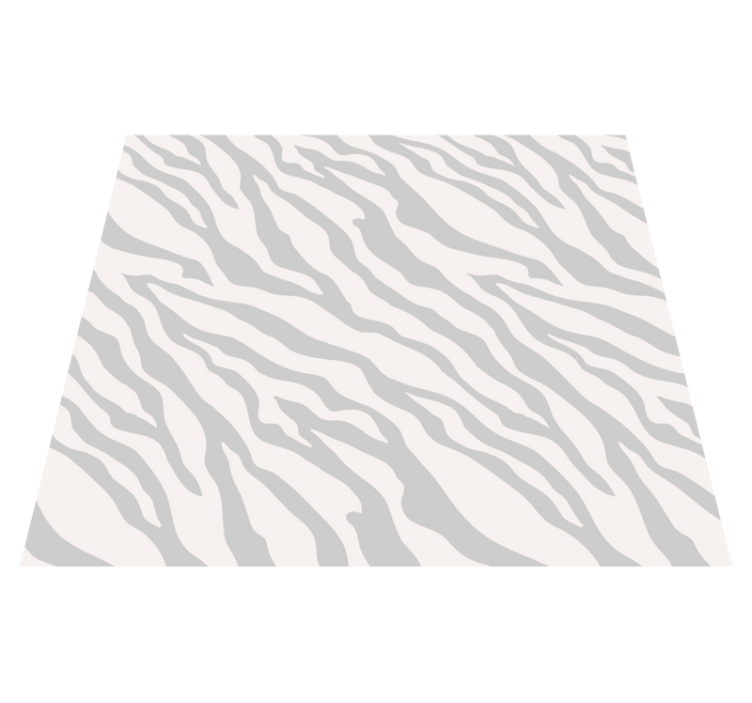Vinyl tapijt dierenprint lichtgrijs zebrapatroon - TenStickers