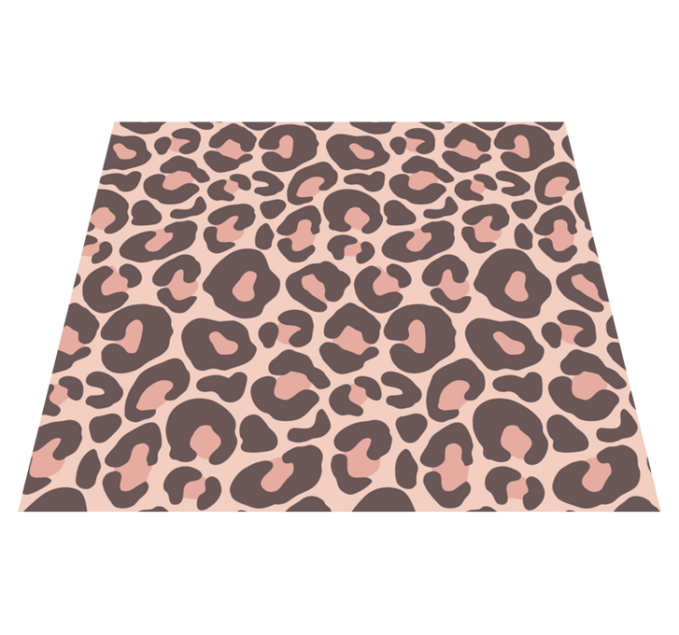 Vinyl tapijt dierenprint roze luipaard print - TenStickers