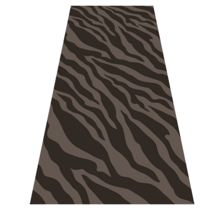 Vinyl tapijt dierenprint donker zebra patroon - TenStickers