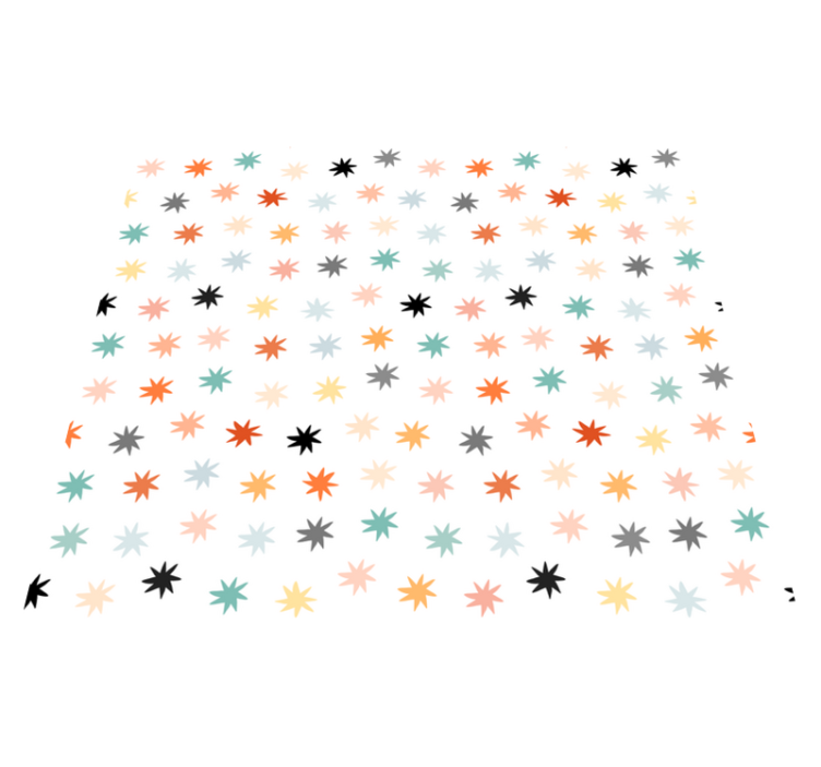 Vinyl tapijt sterren geometrisch sterpatroon - TenStickers