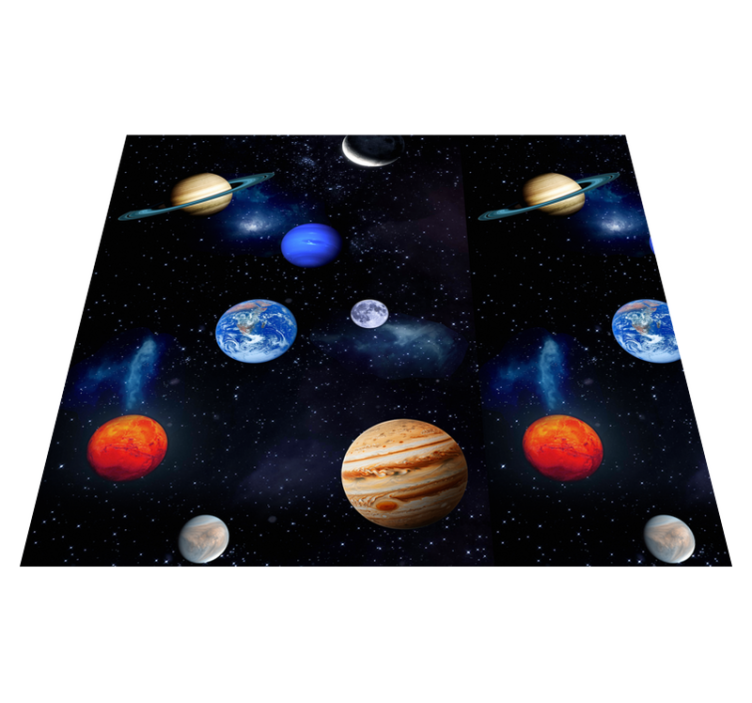 Vinyl tapijt sterren cosmos ruimte planeten - TenStickers