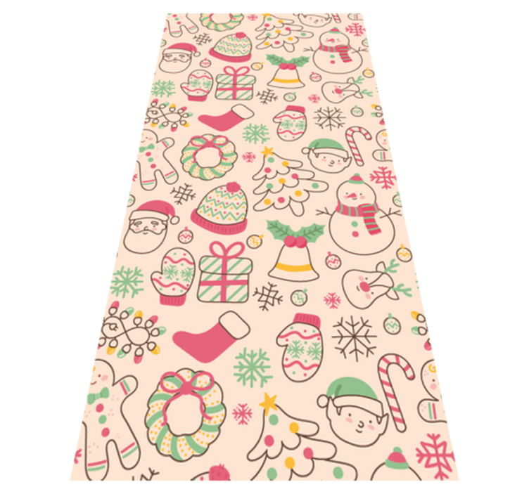 Vinyl tapijt kerstmis met kerstverlichting - TenStickers