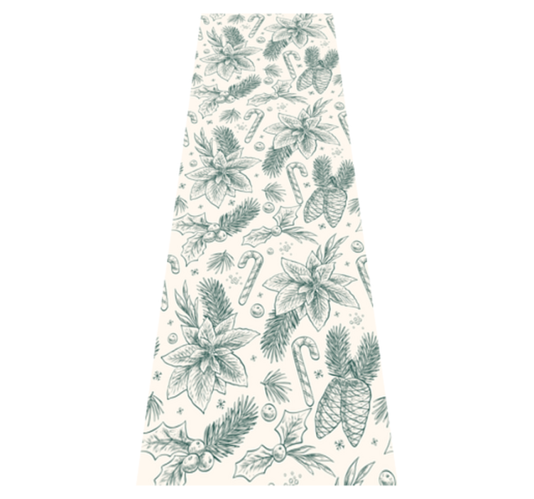 Vinyl tapijt kerstmis handgetekende cadeaupatroon - TenStickers