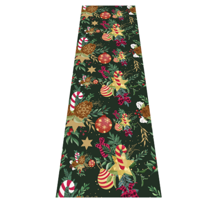 Vinyl tapijt kerstmis takken kerstversieringen - TenStickers