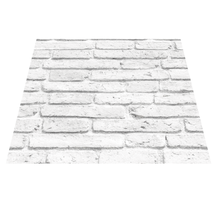 Vinyl tapijt slaapkamer witte baksteenstructuur - TenStickers