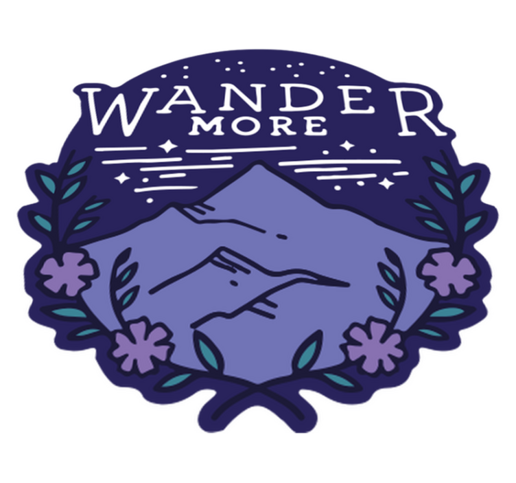 Vinyl tapijt natuur wandelen in de bergen - TenStickers