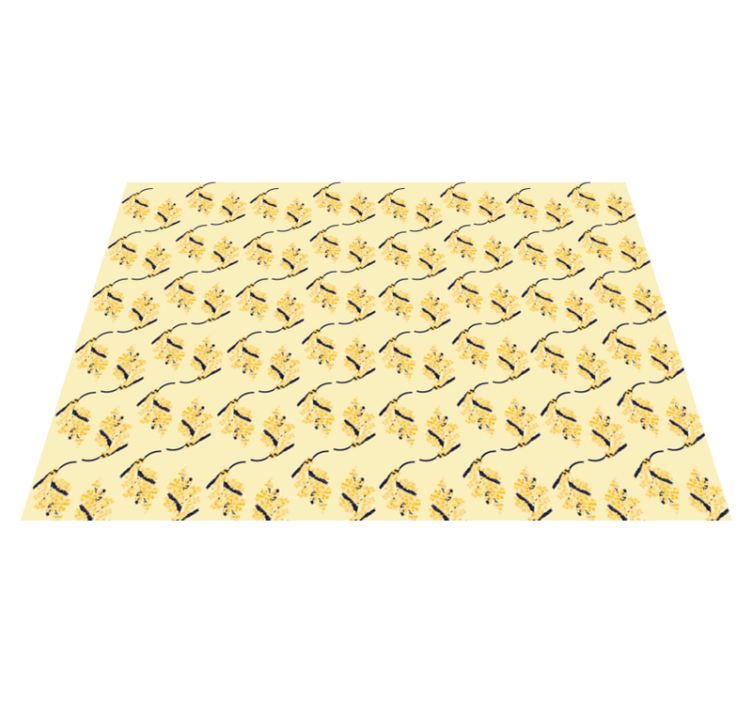 Vinyl tapijt natuur patrones de mimosas - TenStickers