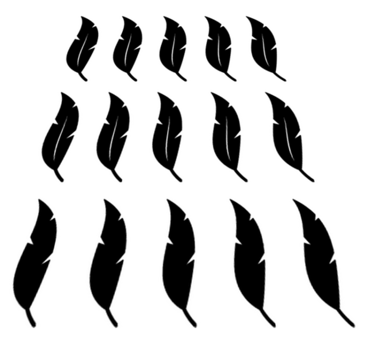 Vinyl tapijt natuur vloeiende veerpatronen - TenStickers