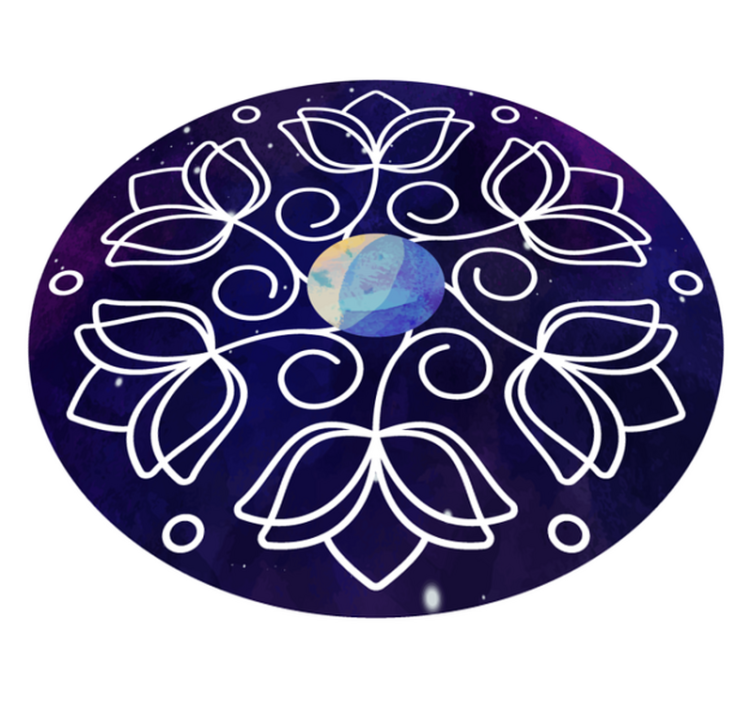 Vinyl tapijt natuur lotus patroon ontwerp - TenStickers